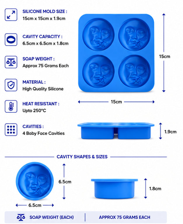 Baby Soap Mould (4 Cavity)