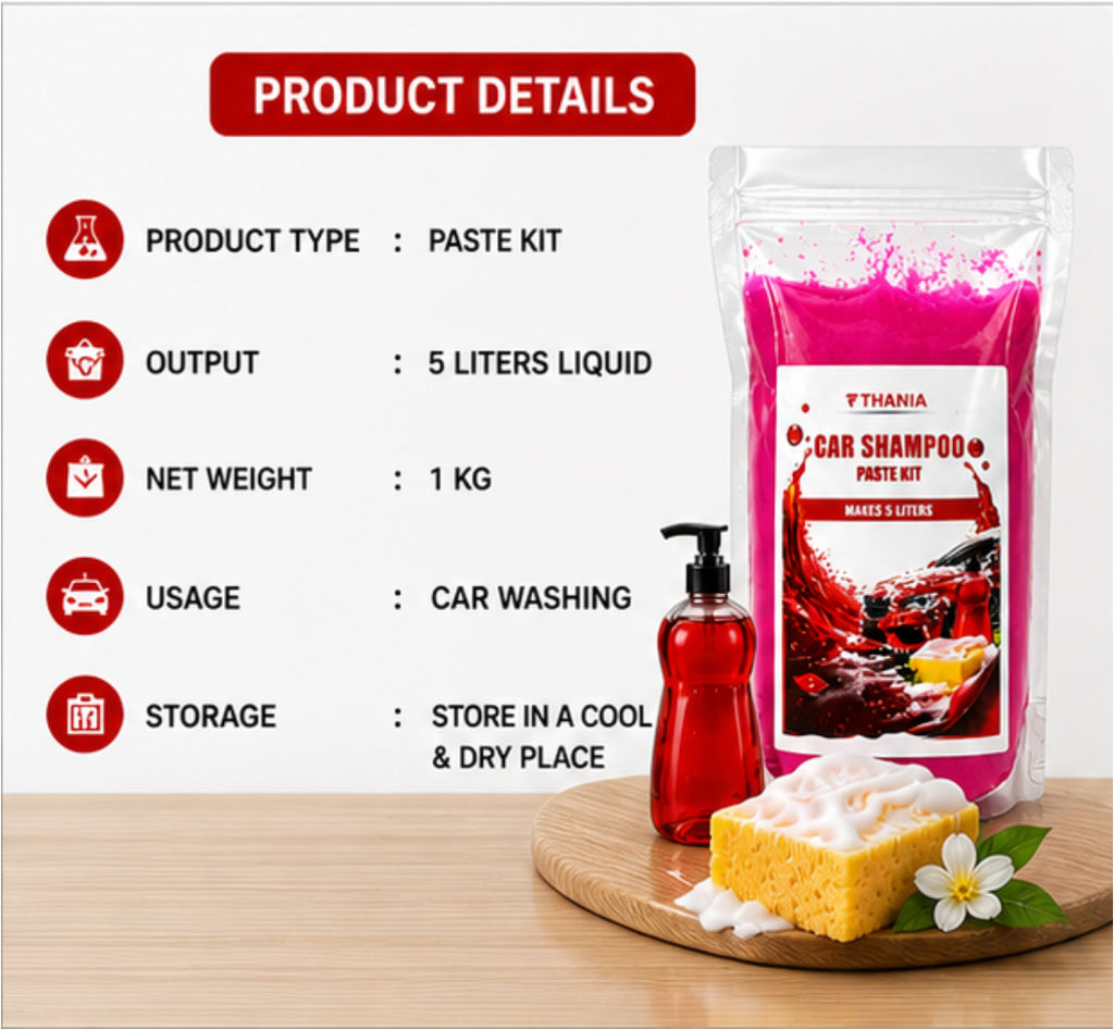 CAR SHAMPOO PASTE KIT - 5 LITRES