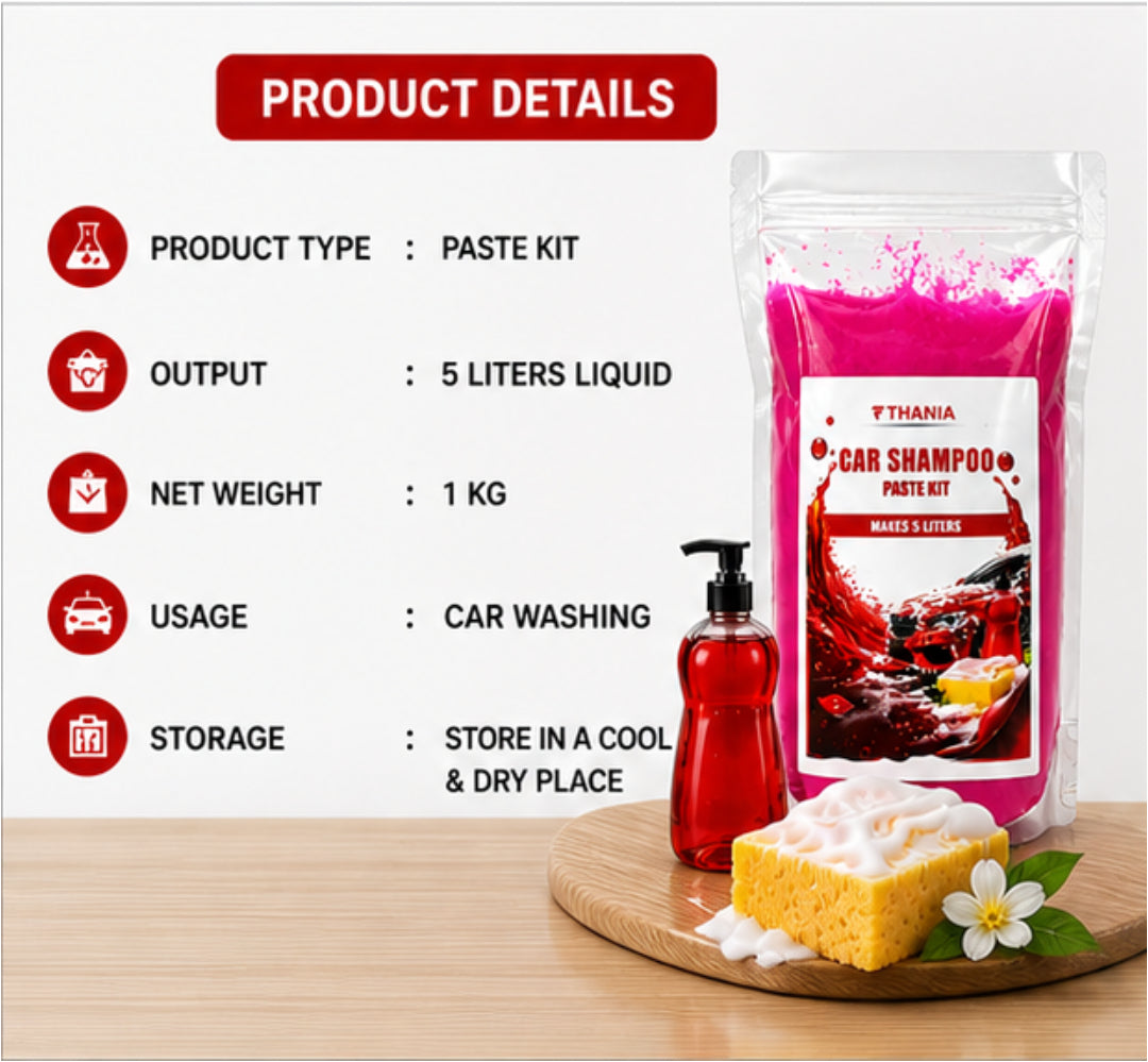 CAR SHAMPOO PASTE KIT - 5 LITRES
