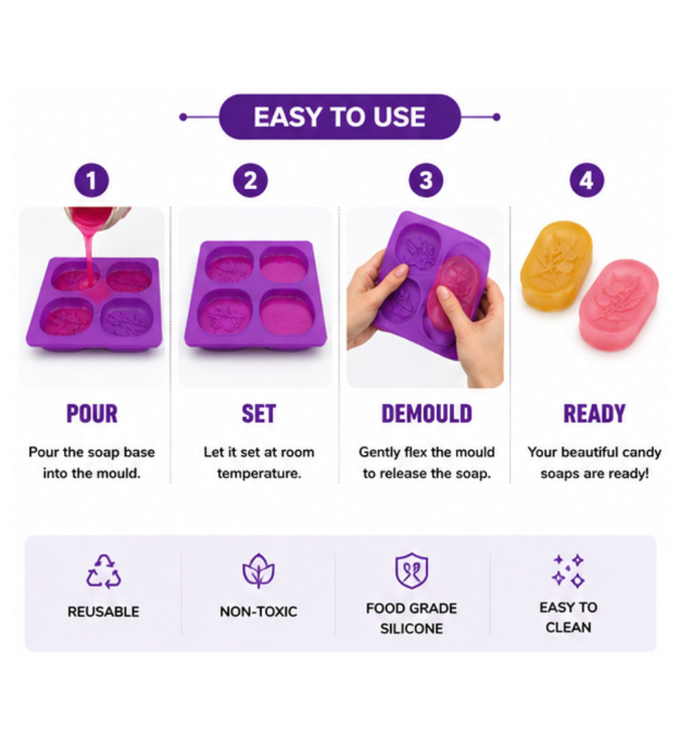 Candy Soap Mould (4 Cavity)