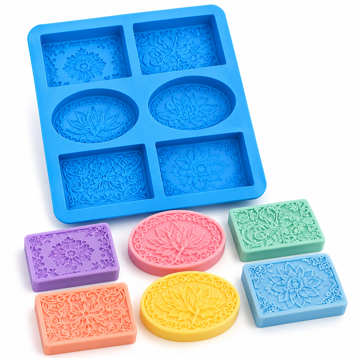 Design Soap Mould (6 Cavity)