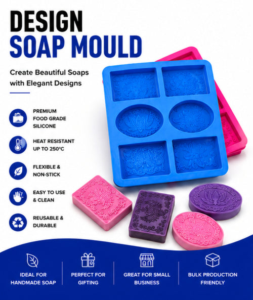 Design Soap Mould (6 Cavity)