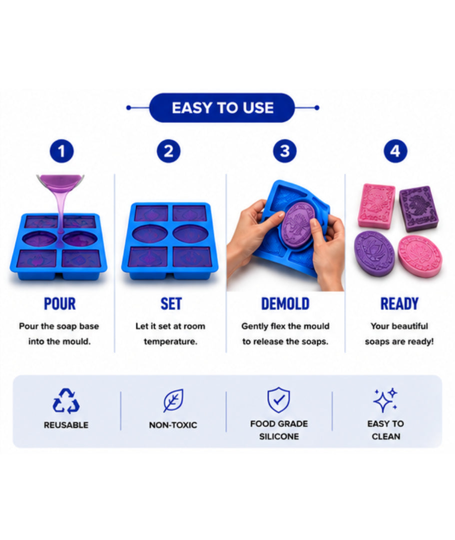 Design Soap Mould (6 Cavity)