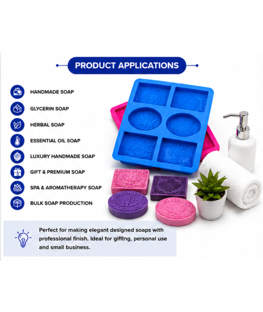 Design Soap Mould (6 Cavity)