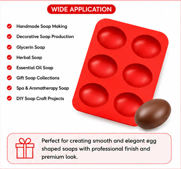 Egg Soap Mould (6 Cavity)