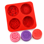 Flower Mix Soap Mould (4 Cavity)