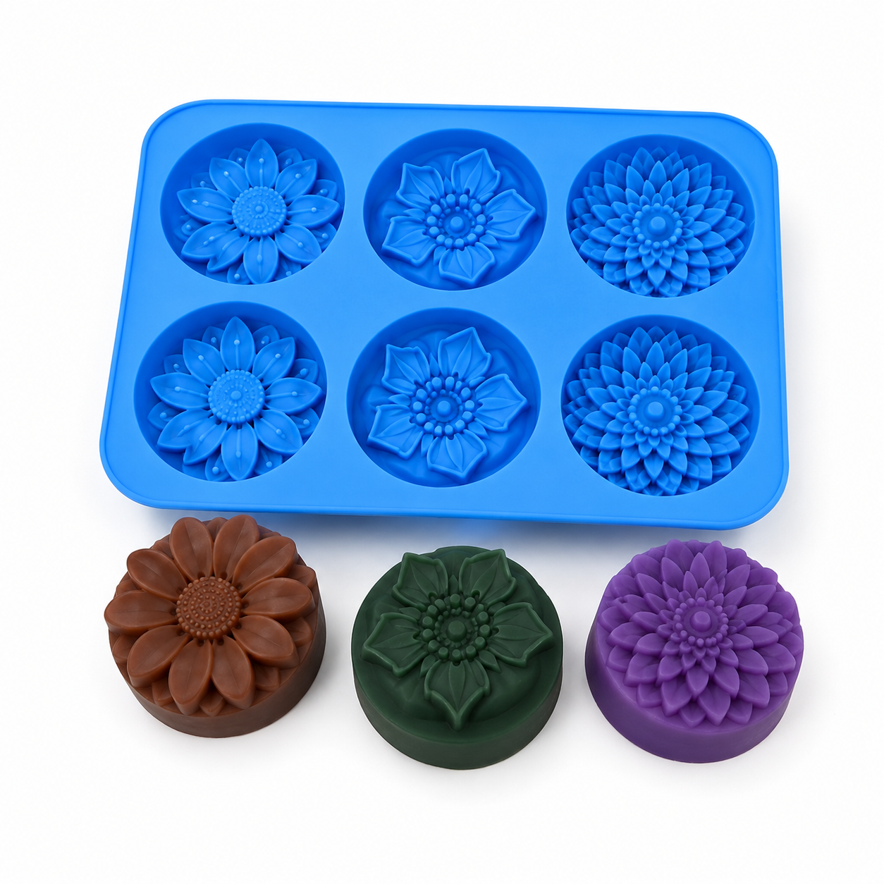 Flower Soap Mould (6 Cavity)