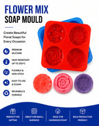 Flower Mix Soap Mould (4 Cavity)
