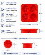 Flower Mix Soap Mould (4 Cavity)