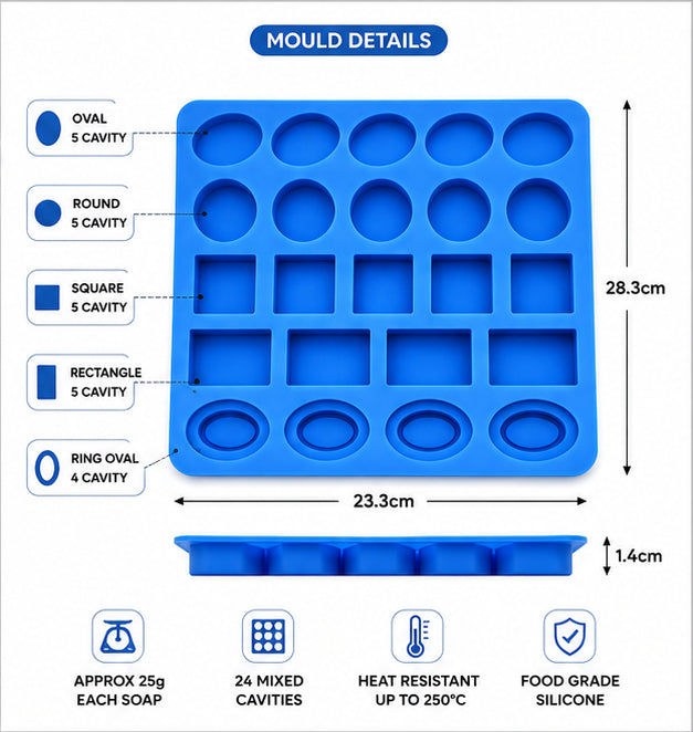 Hotel Mix Soap Mould (24 Cavity)