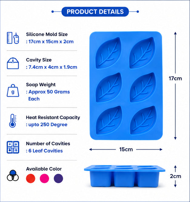 Leaf Soap Mould (6 Cavity)