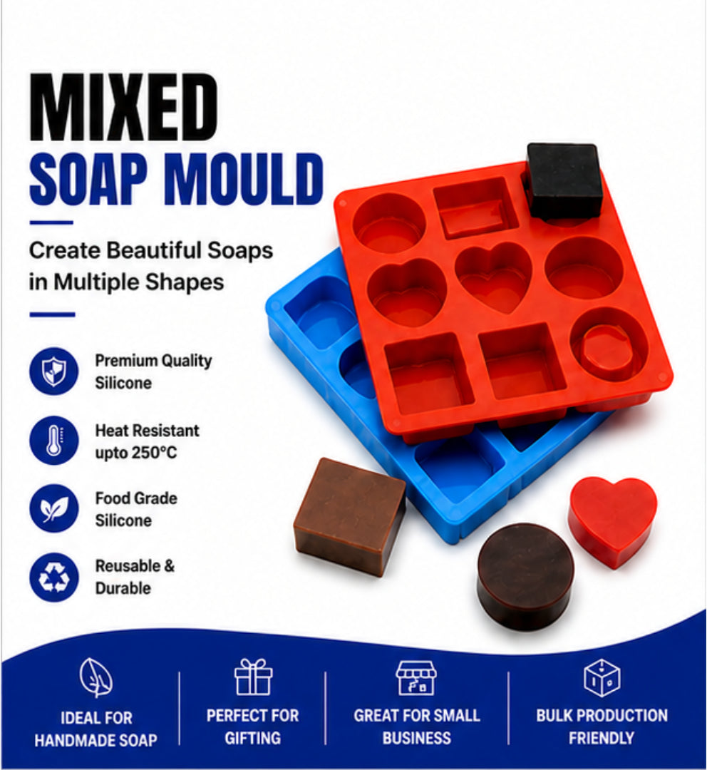 Mixed Soap Mould (12 Cavity – Multiple Shapes)