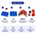 Mixed Soap Mould (12 Cavity – Multiple Shapes)