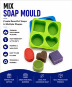 Mix Soap Mould (4 Cavity)