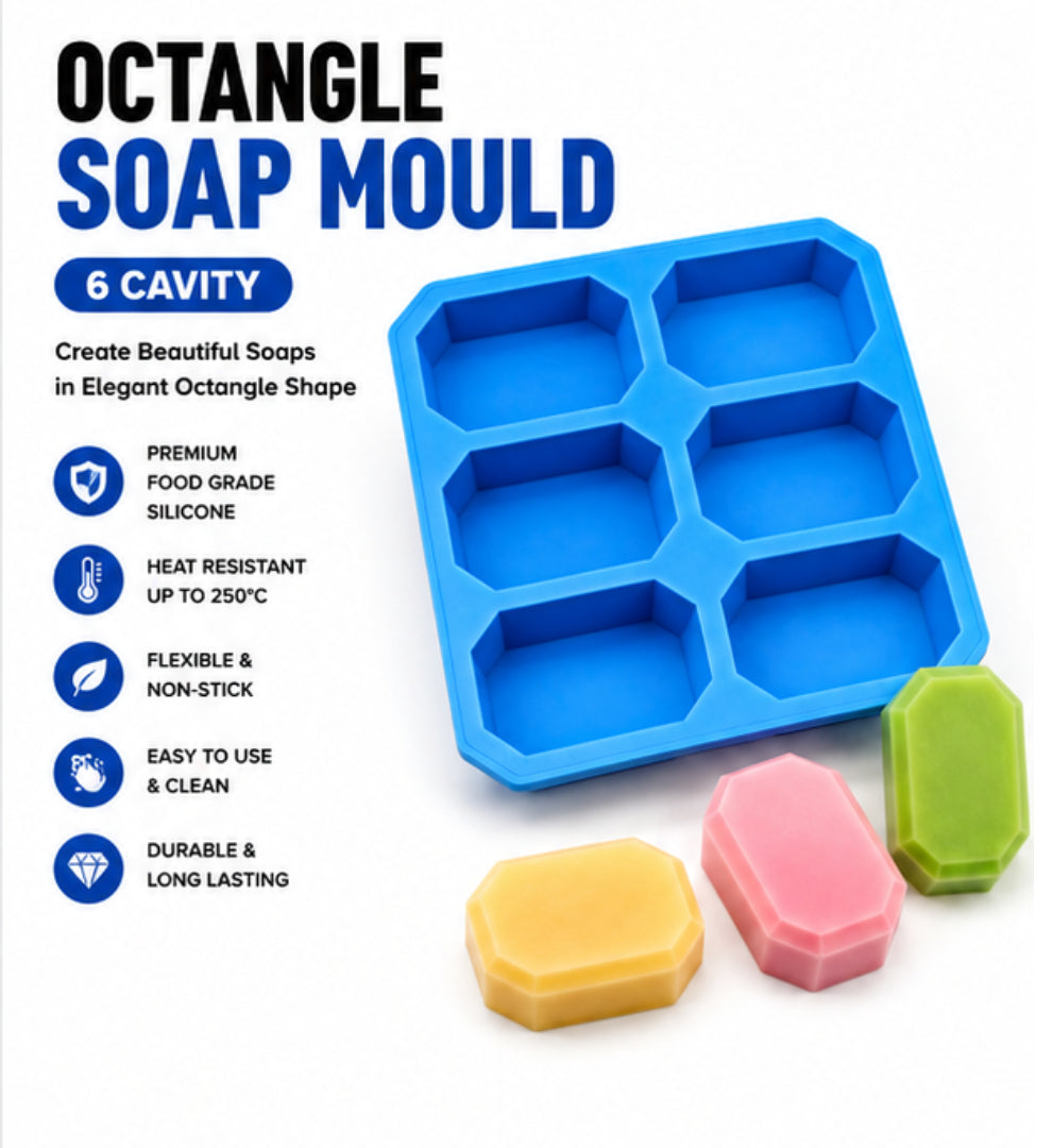 Octangle Soap Mould (6 Cavity)