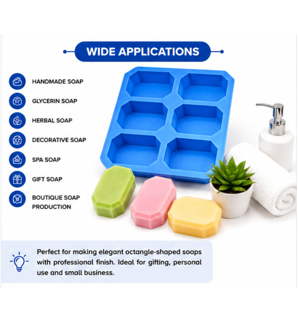 Octangle Soap Mould (6 Cavity)