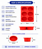 Oval Soap Mould (6 Cavity 115g)
