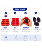 Oval Soap Mould (6 Cavity 115g)