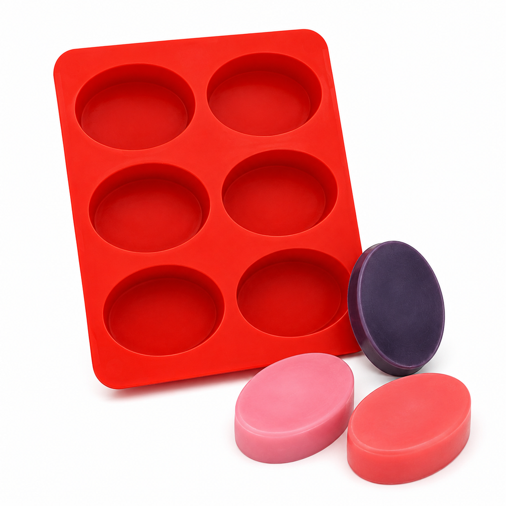 Oval Soap Mould (6 Cavity 115g)