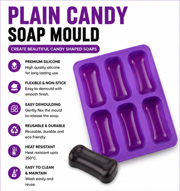 Plain Candy Soap Mould (6 Cavity)