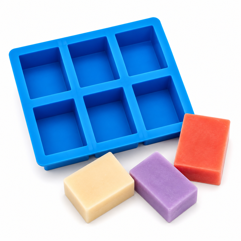 Rectangle Soap Mould (6 Cavity 120g)