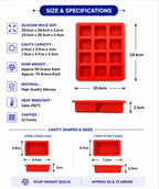 Rectangle Soap Mould (12 Cavity)