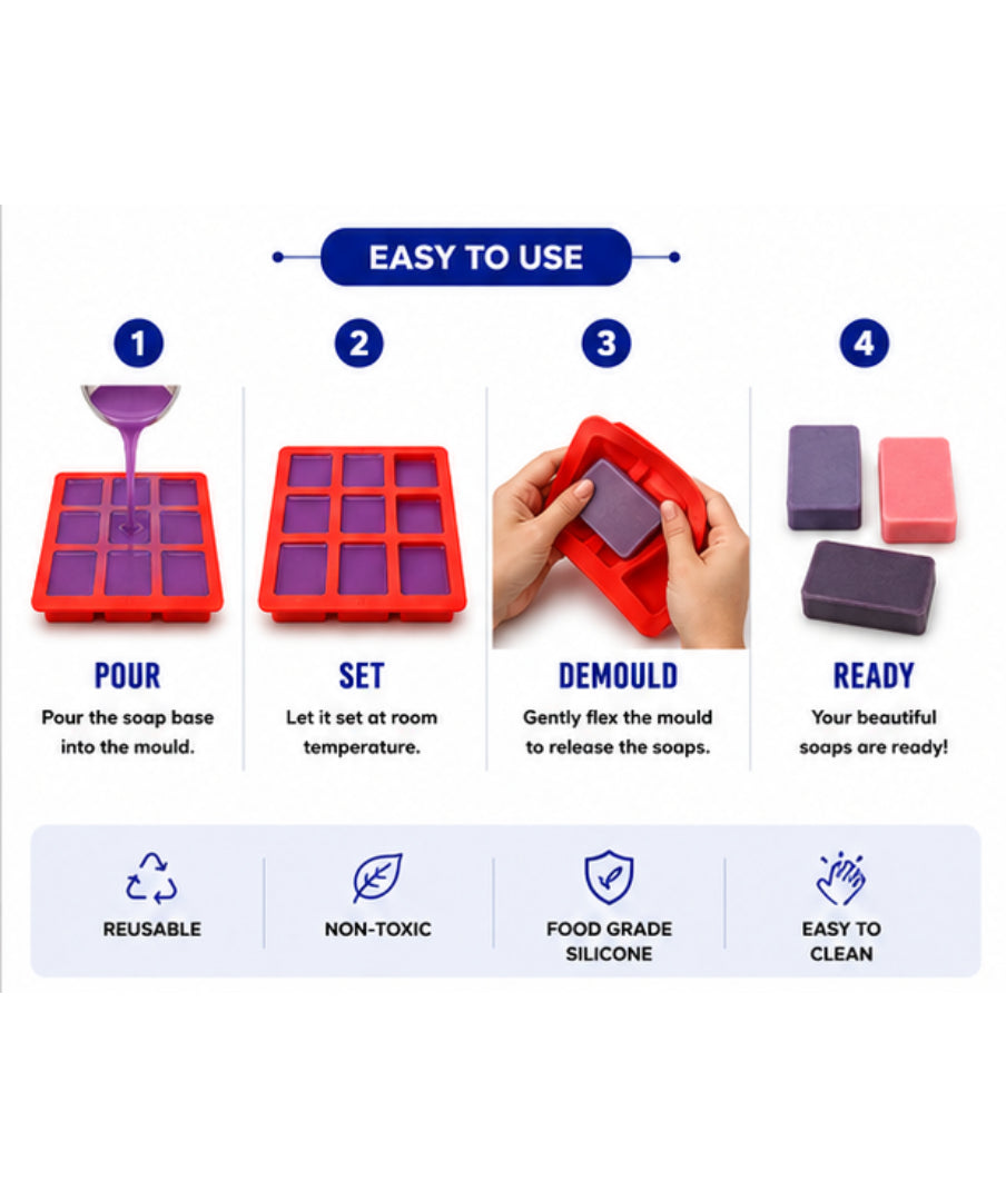 Rectangle Soap Mould (12 Cavity)