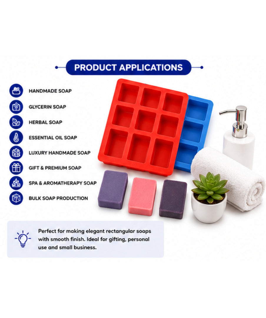 Rectangle Soap Mould (12 Cavity)
