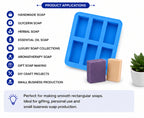 Rectangle Soap Mould (6 Cavity 50g)