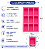 Rectangle Soap Mould (9 Cavity 100g)