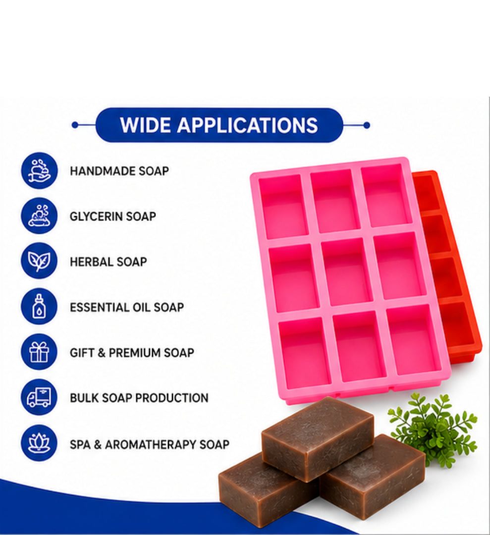 Rectangle Soap Mould (9 Cavity 100g)
