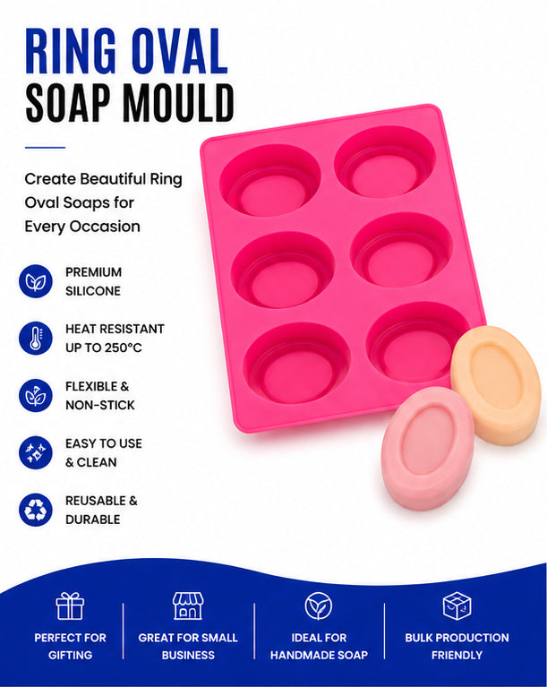 Ring Oval Soap Mould (6 Cavity)