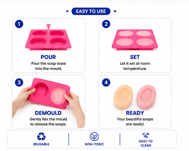 Ring Oval Soap Mould (6 Cavity)