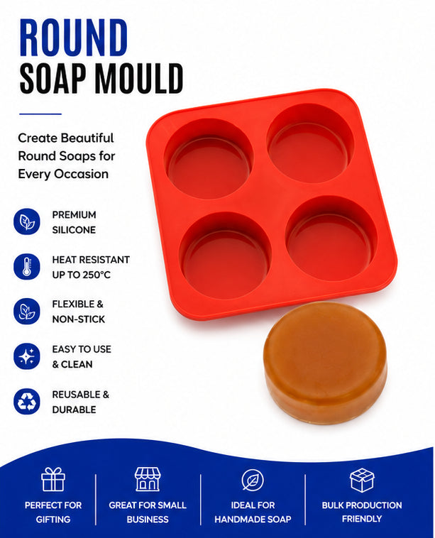 Round Soap Mould (4 Cavity)