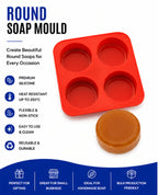 Round Soap Mould (4 Cavity)