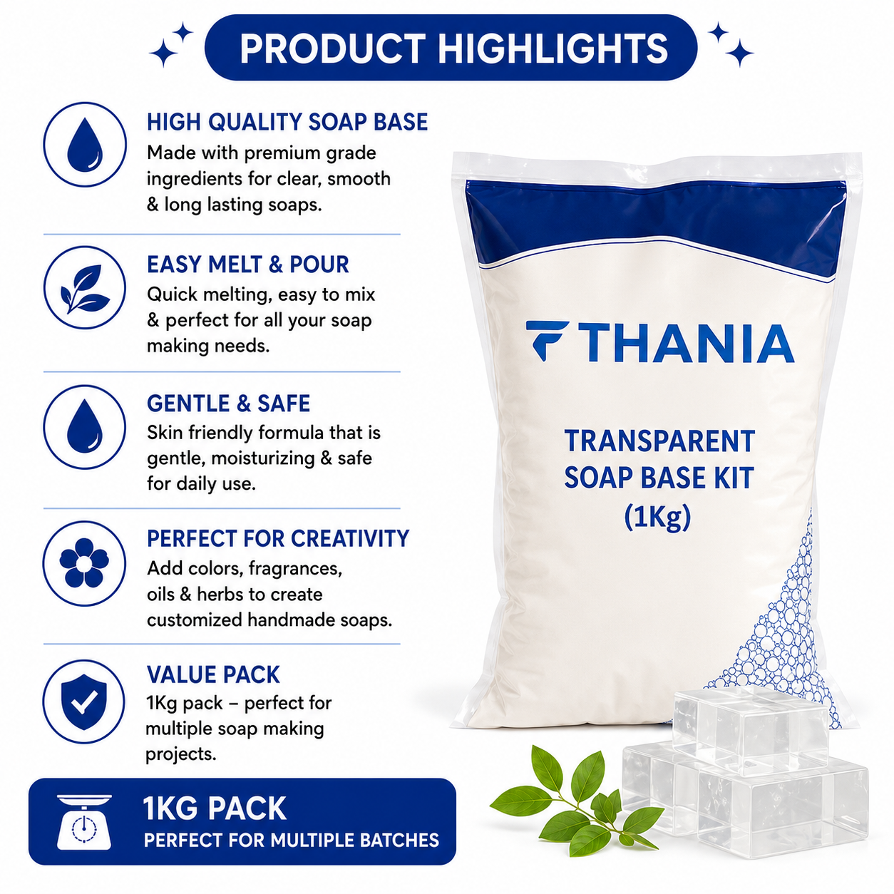 TRANSPARENT SOAP BASE KIT