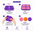 Sunflower Soap Mould (4 Cavity)