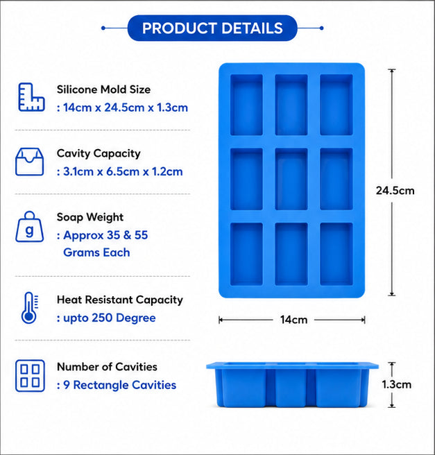 Wax Soap Mould (9 Cavity)