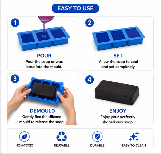 Wax Soap Mould (9 Cavity)
