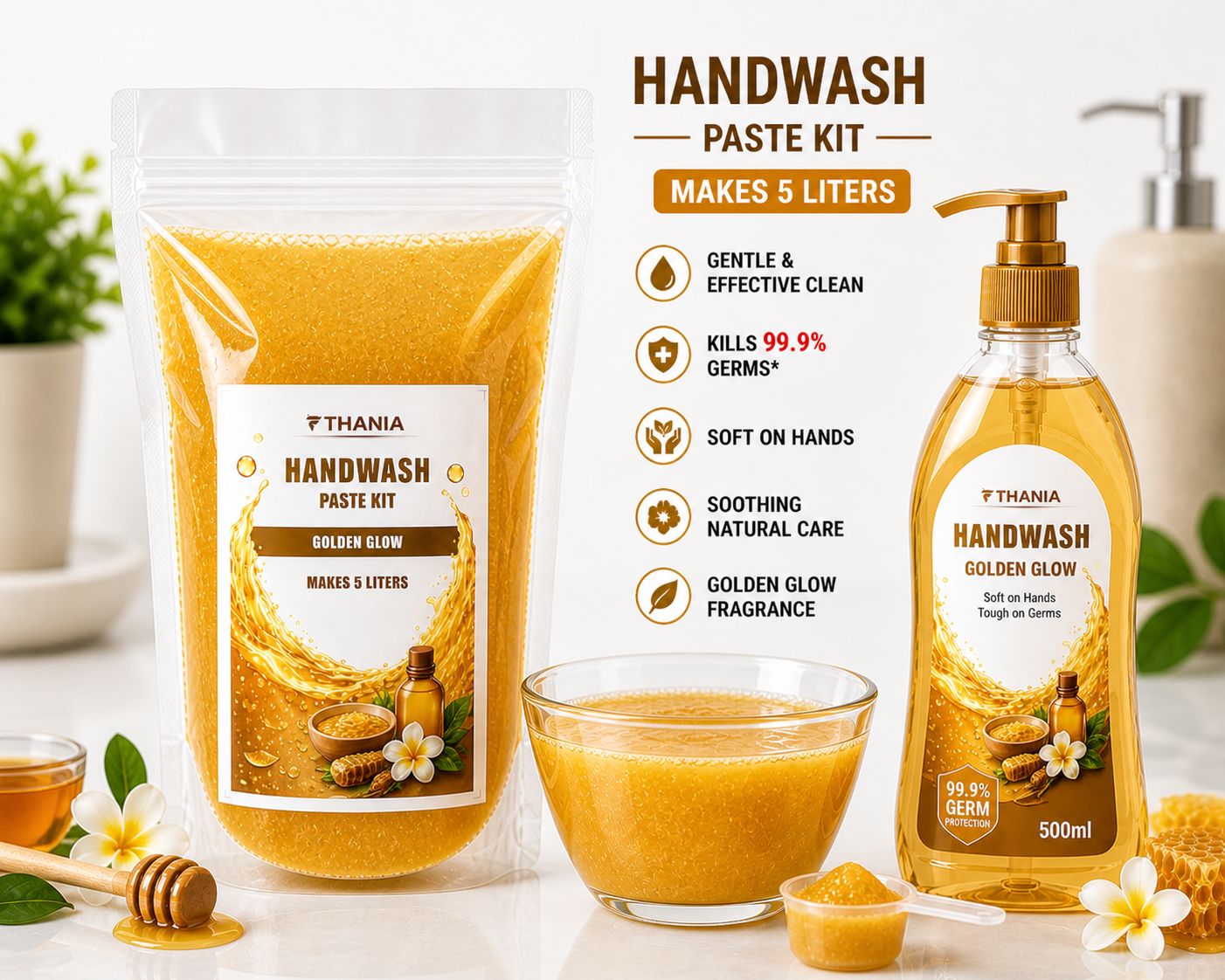 HANDWASH PASTE KIT (GOLDEN GLOW) - 5 LITRES