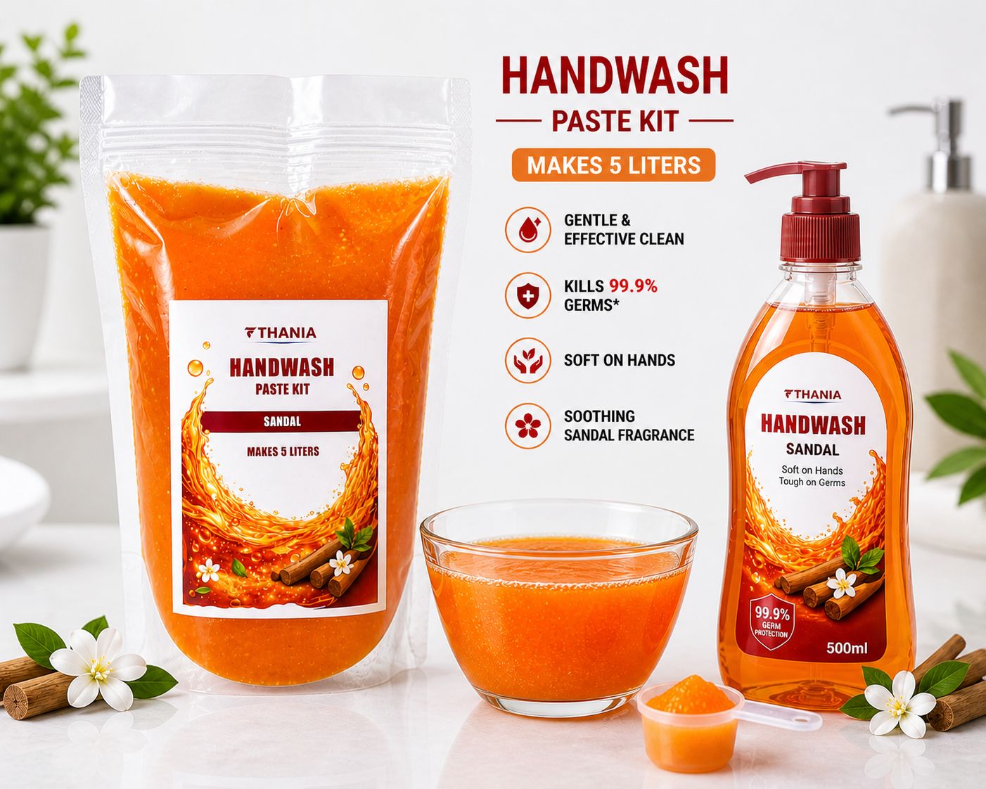 HANDWASH PASTE KIT (SANDEL) - - 5 LITRES