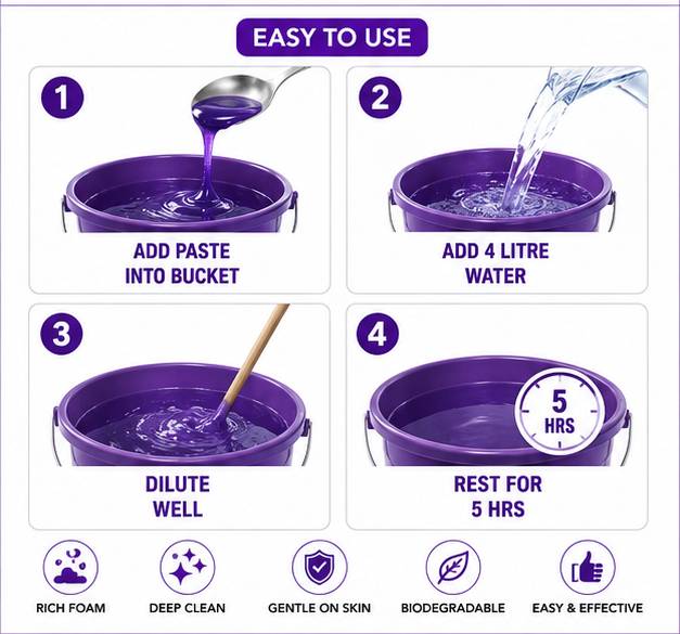 HANDWASH PASTE KIT (LAVANDER) - 5 LITRES